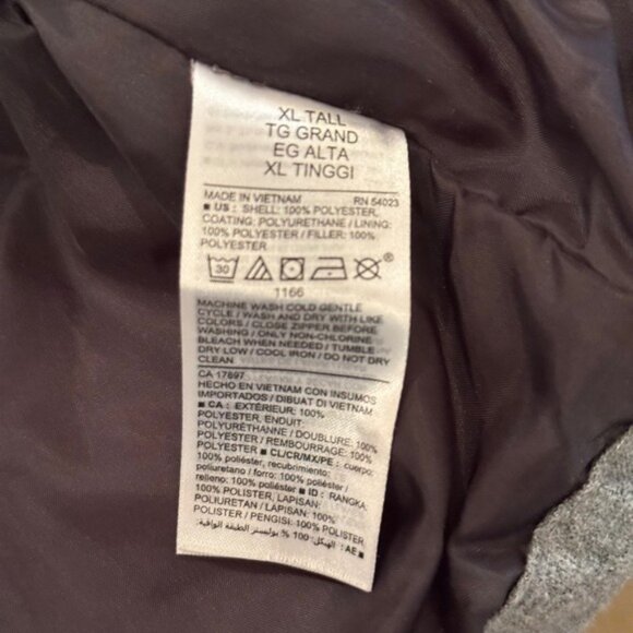 Okd Navy Frost-Free Textured Hooded Puffer Jacket Men's XL Tall - Picture 4 of 10